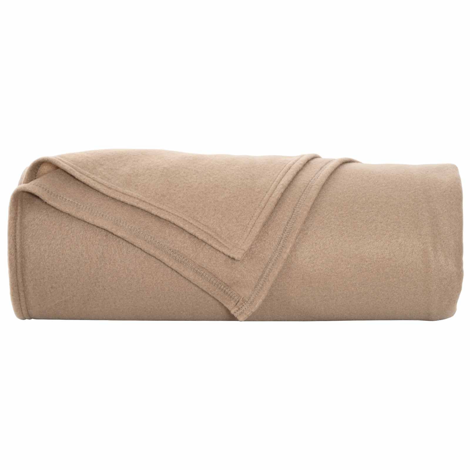 Überwurfdecke Kamel 210 x 140 cm Fleece