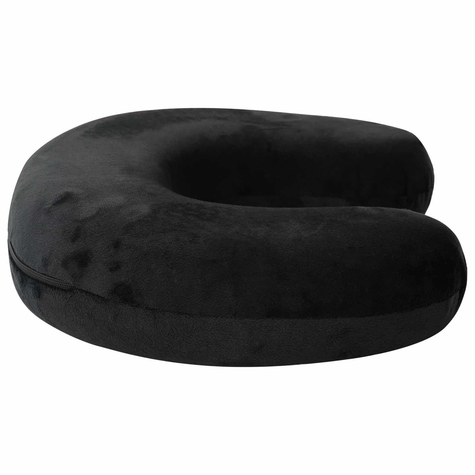 Reisekopfkissen für den Nacken Schwarz Viscoschaum