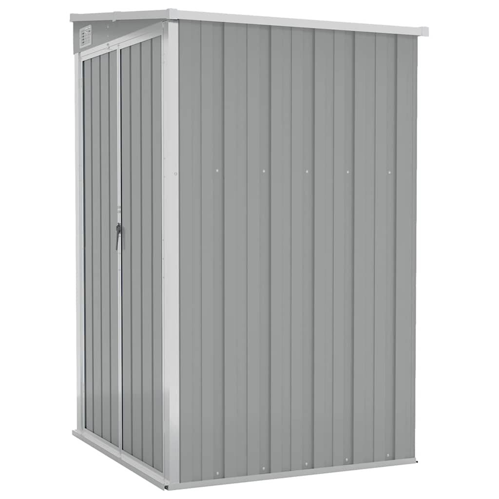 Anbauschuppen Grau 118x100x178 cm Verzinkter Stahl