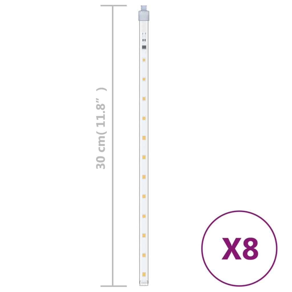 LED Meteor-Lichter 8 Stk. 30 cm Warmweiß 192 LEDs