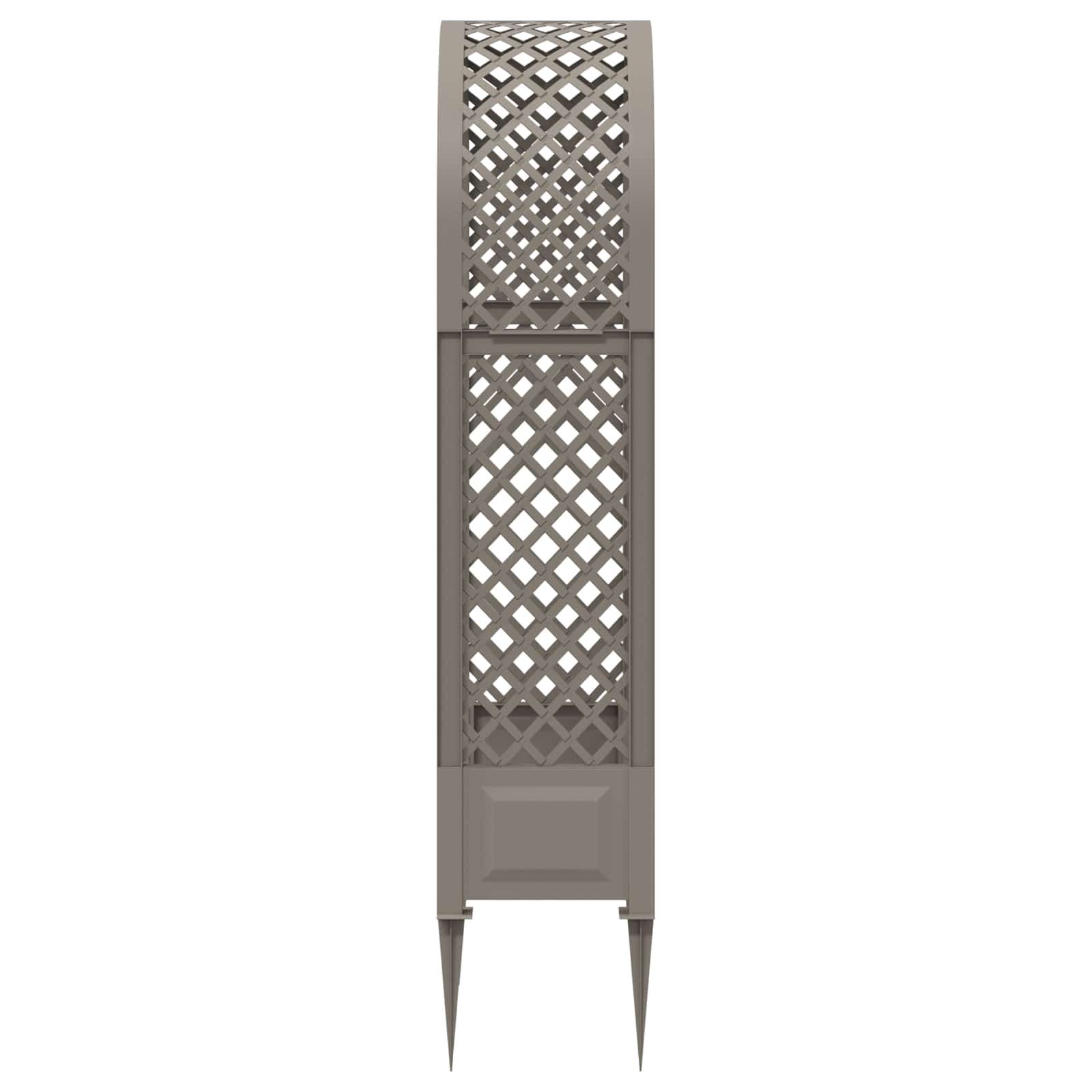 Rosenbogen mit Spitzen Grau 97 x 43 x 218 cm PP