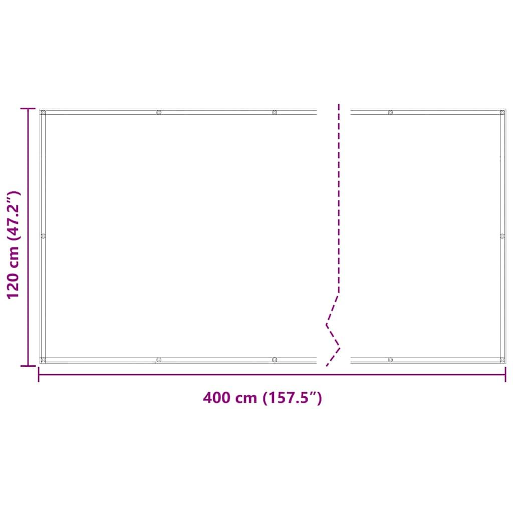 Balkon-Sichtschutz Anthrazit 120x400 cm Oxford-Gewebe