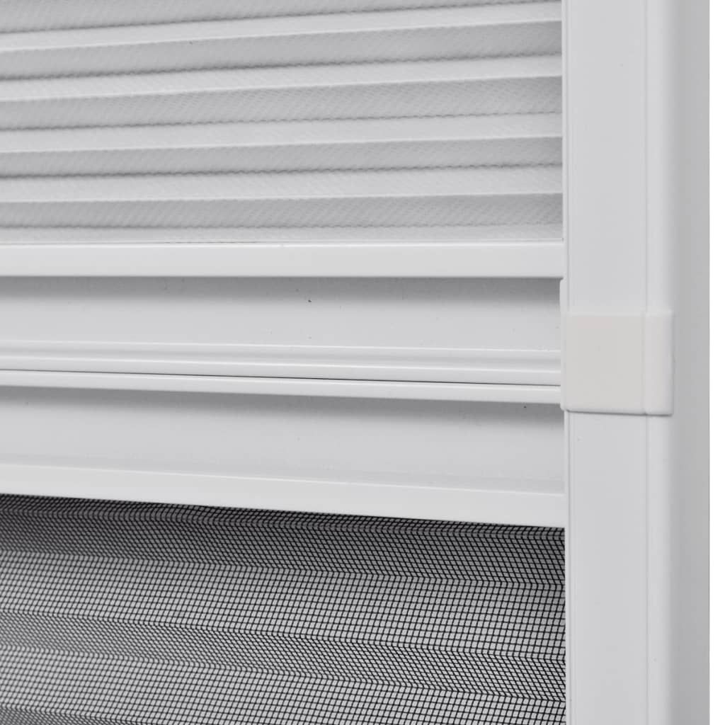 Plisse Insektenschutzfenster mit Jalousie Aluminium 160×80 cm