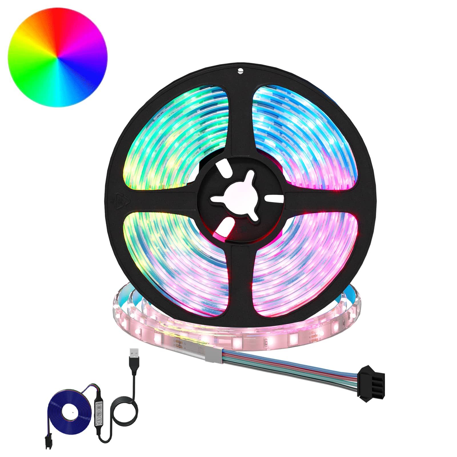 LED-Streifen 2 stk. Schwarz und Transparent
