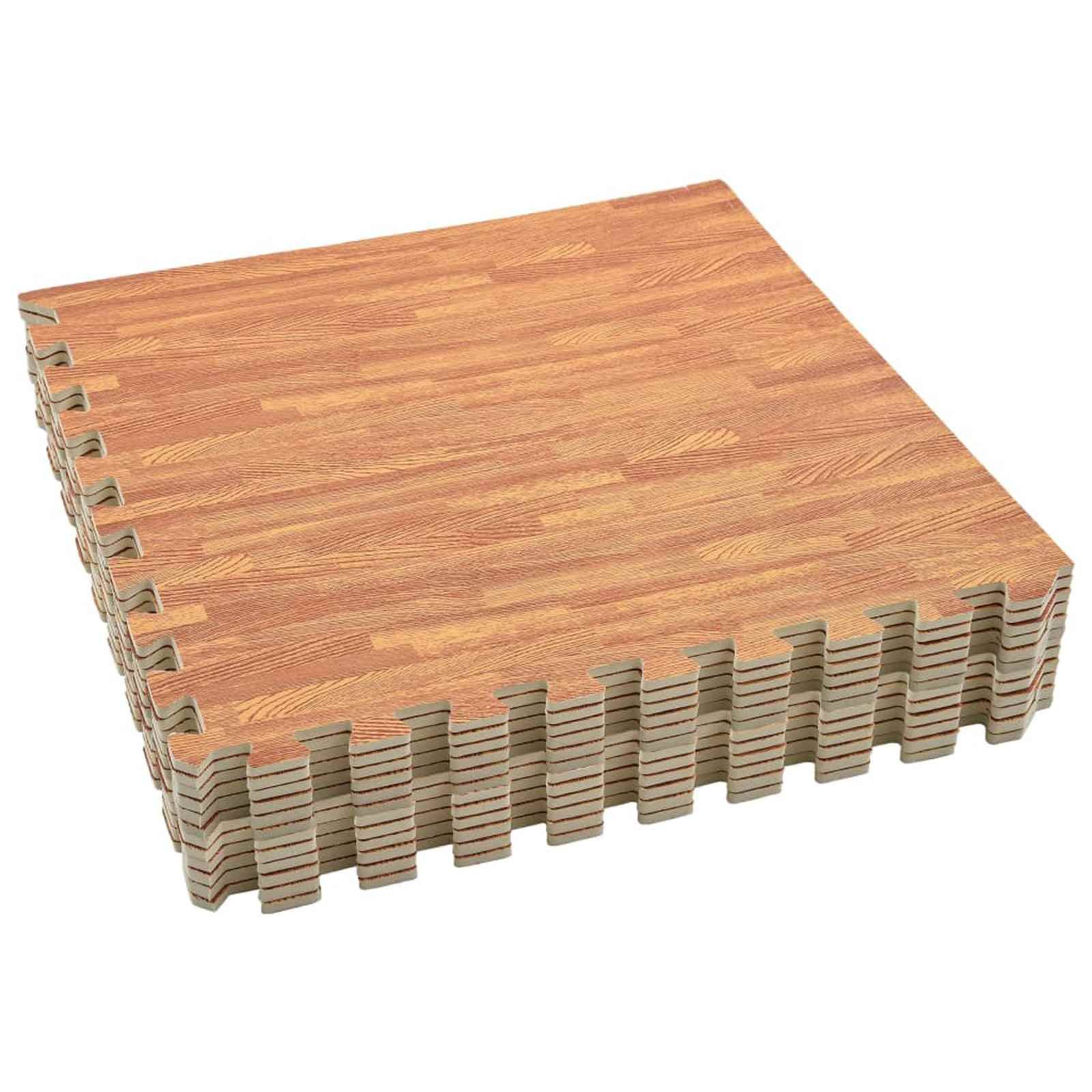 Pool Bodenschutzmatte 12 stk. Holz 4,32 ㎡ EVA-Schaum