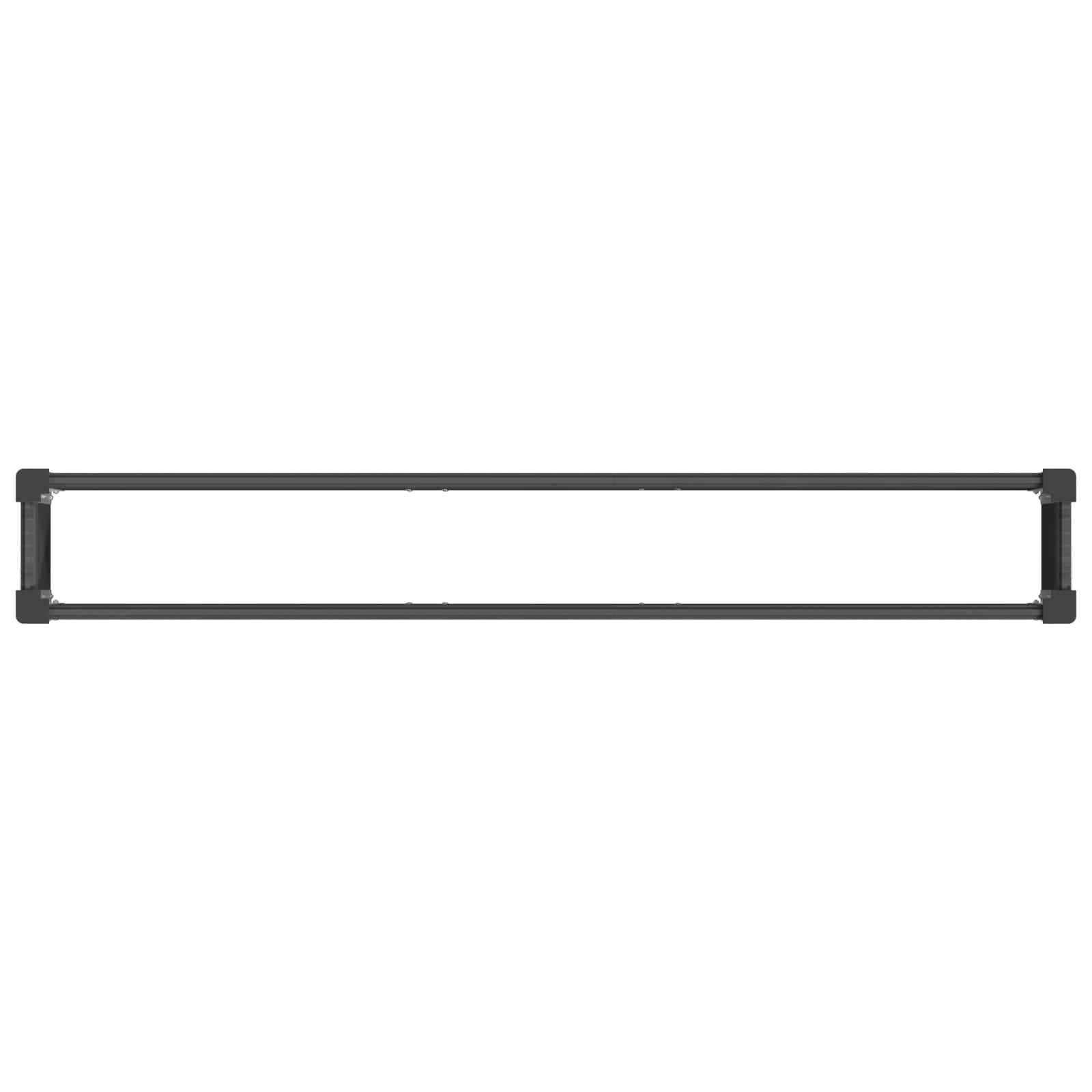 Hochbeet 2 stk. Schwarz 200 x 30 x 72 cm WPC und Aluminium
