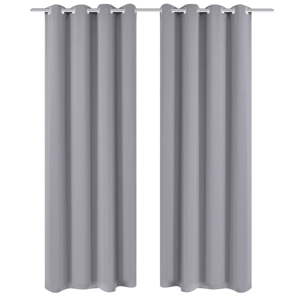 Verdunkelungsvorhang mit Metallösen 270 x 245 cm Grau