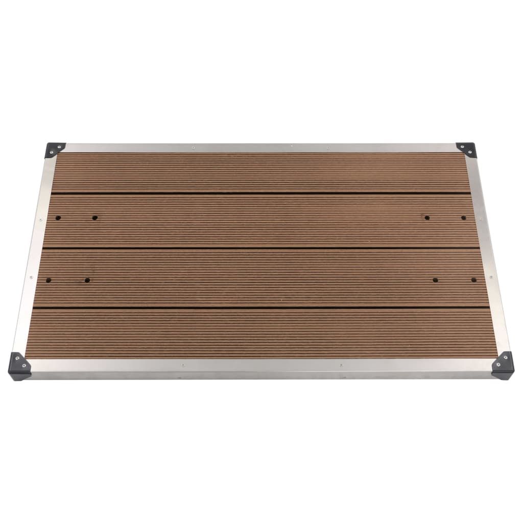 Gartendusche mit Brauner Bodenplatte 220 cm Aluminium