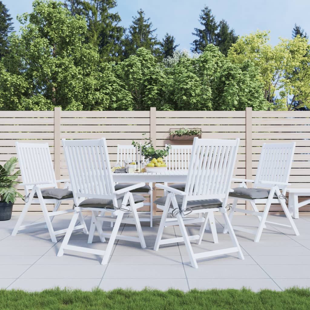 Stuhlkissen 6 Stk. Grau 40x40x7 cm Oxford-Gewebe