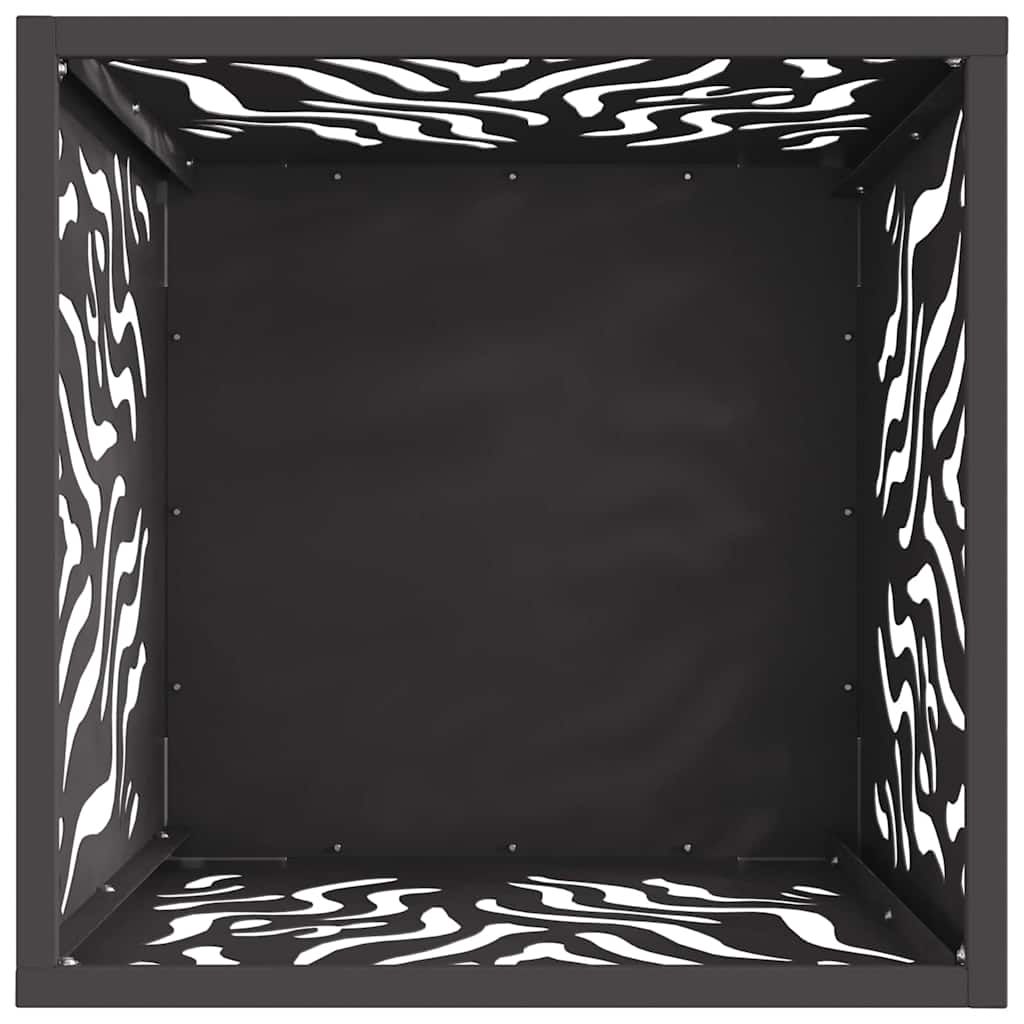 Feuerstelle Schwarz 40 x 40 x 40 cm Wetterfeststahl