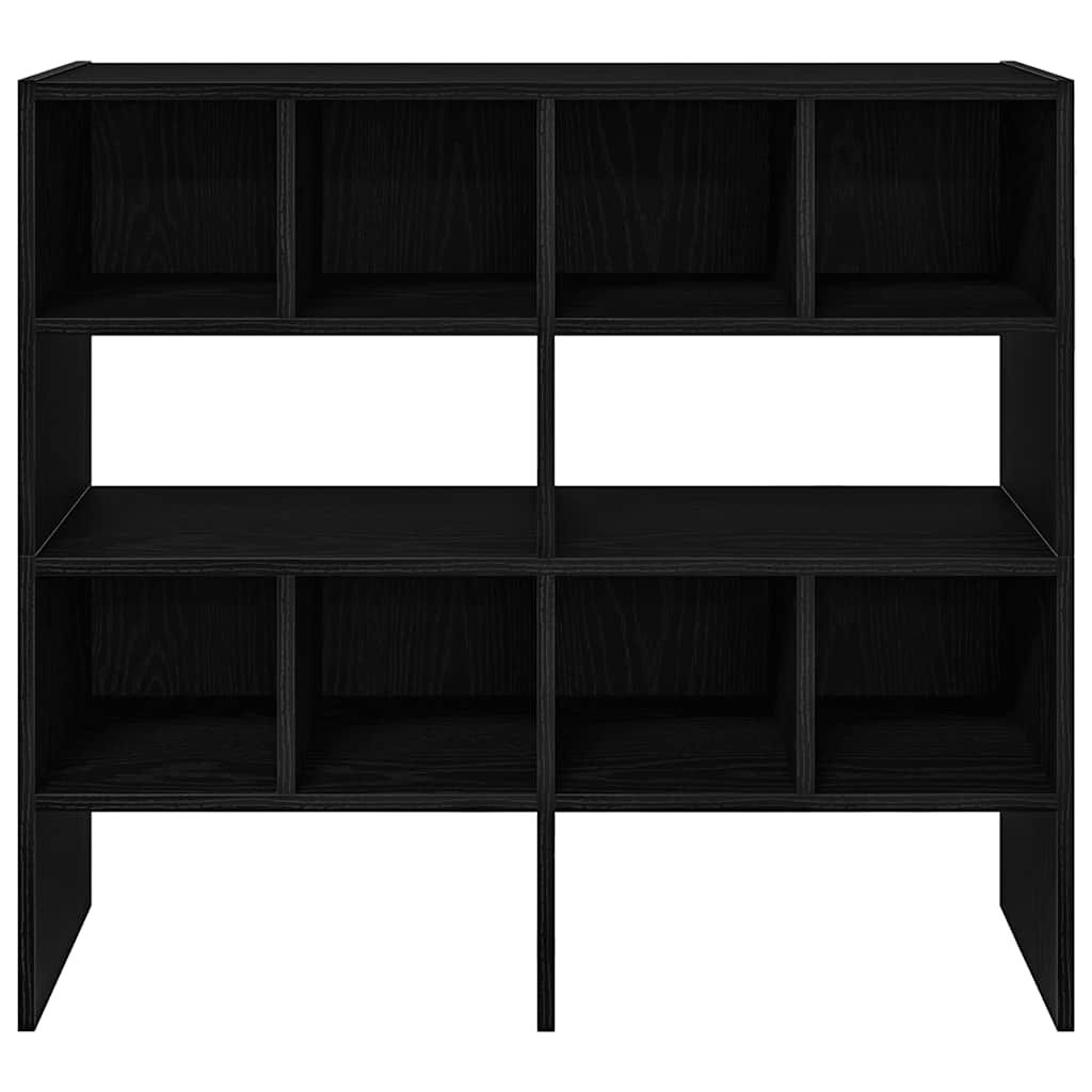 Schuhregale 2 Stk. Stapelbar Schwarz Eichen-Optik 89,5x30x40 cm