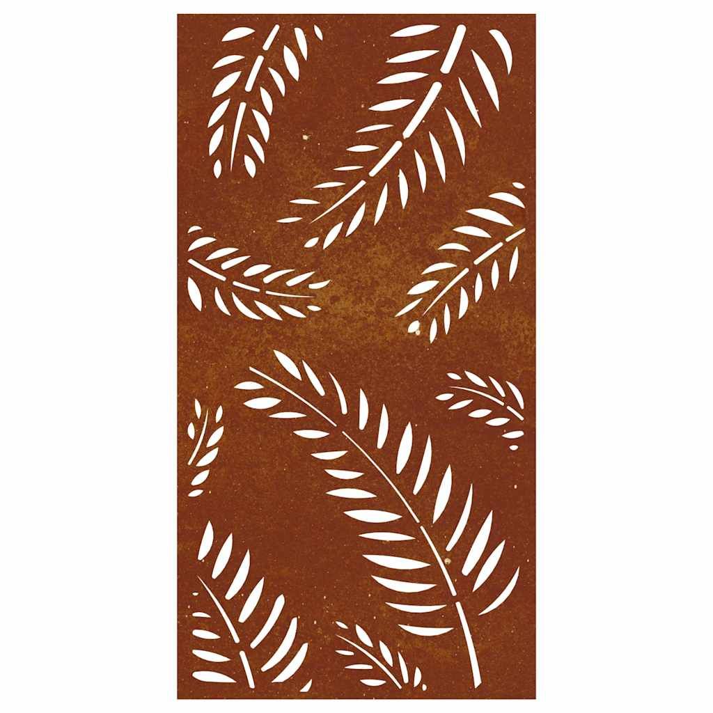 Garten-Wanddeko 105x55 cm Cortenstahl Blatt-Design