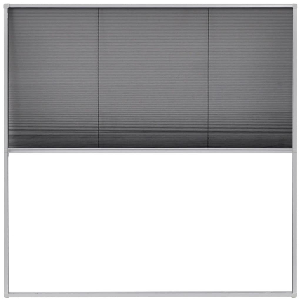 Insektenschutz-Plissee für Fenster Aluminium 120x120 cm