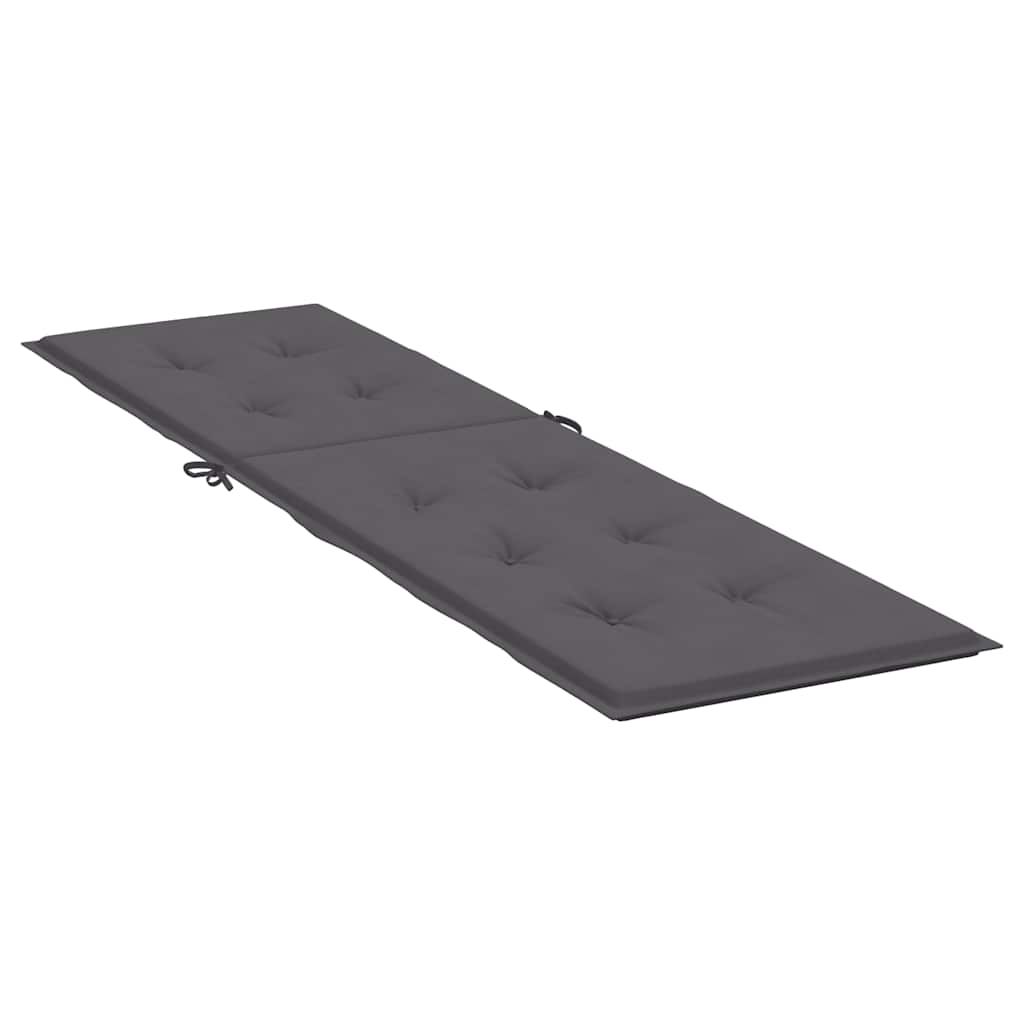 Liegestuhl-Auflage Anthrazit (75+105)x50x4 cm