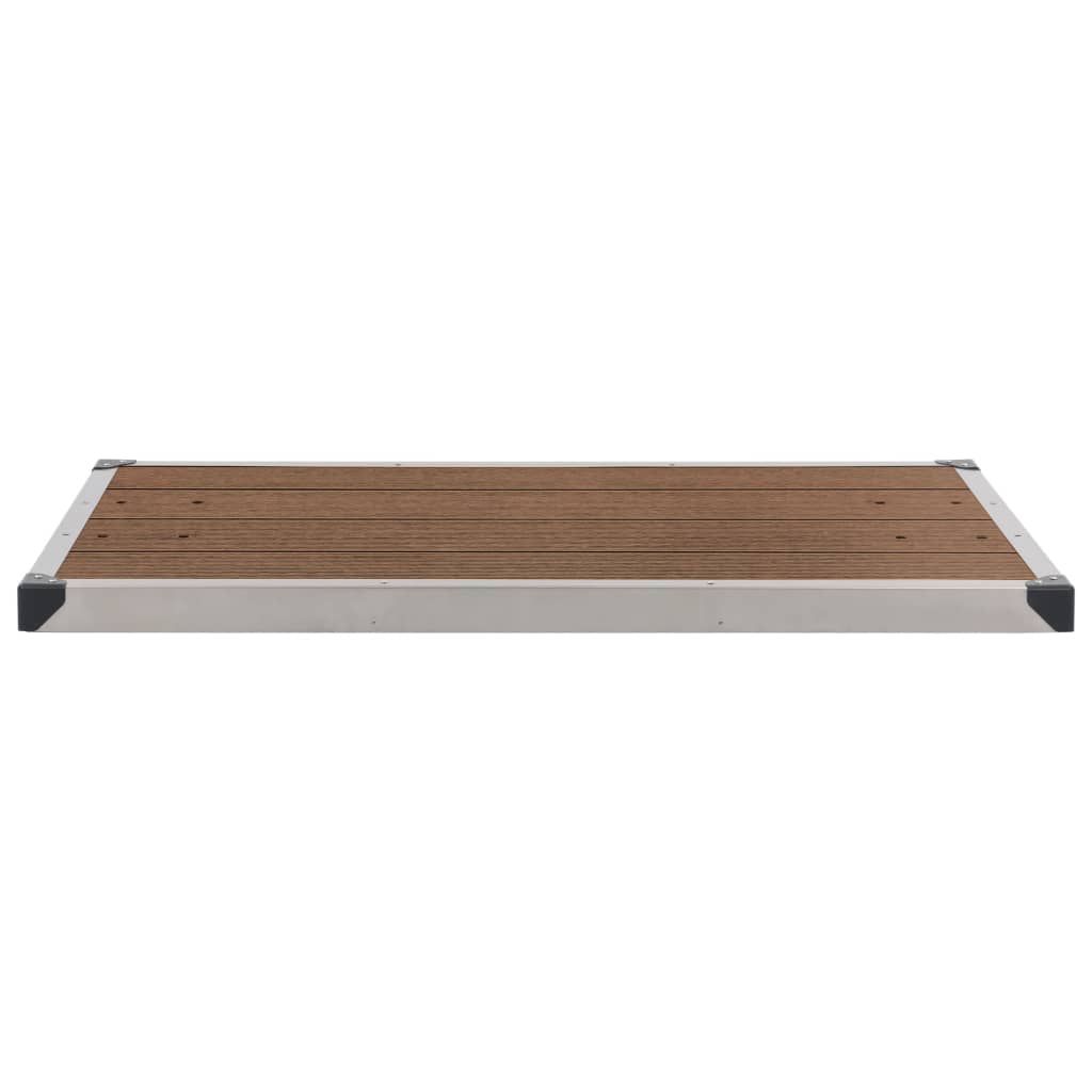 Gartendusche mit Brauner Bodenplatte 220 cm Aluminium