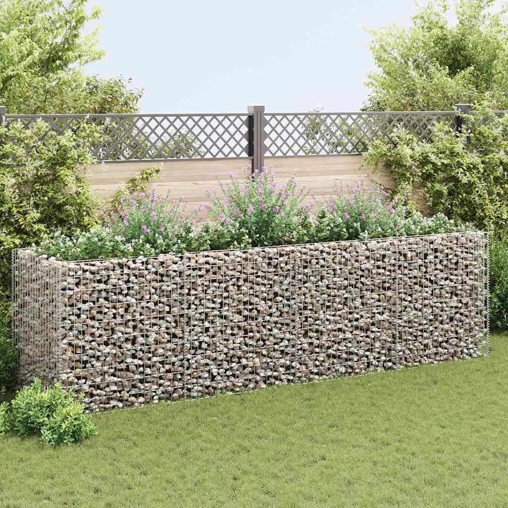 Gabionen-Hochbeet Stahl 360×90×100 cm