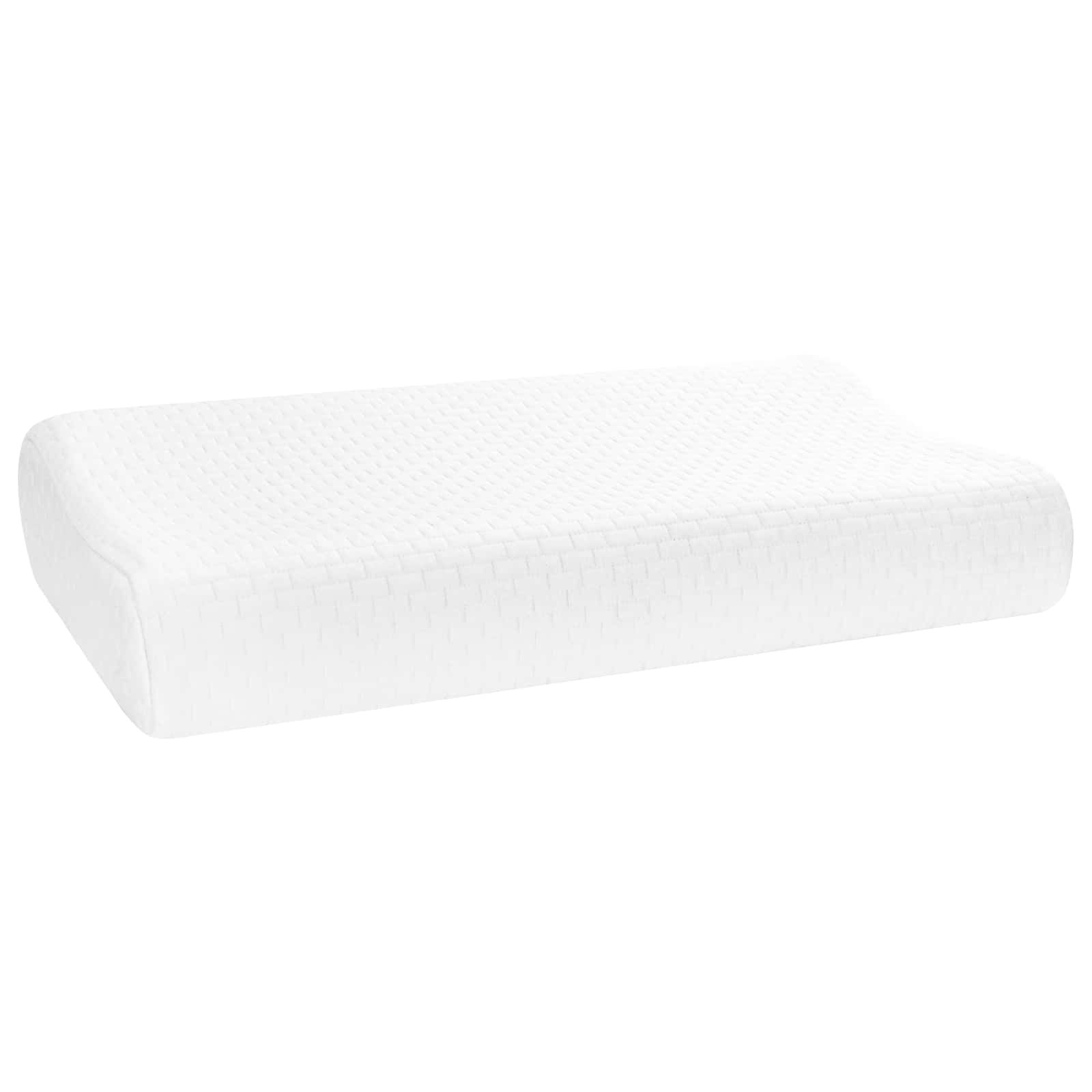 Schlafkissen Uni Weiß 60 x 37 x 12,5 cm Viscoschaum