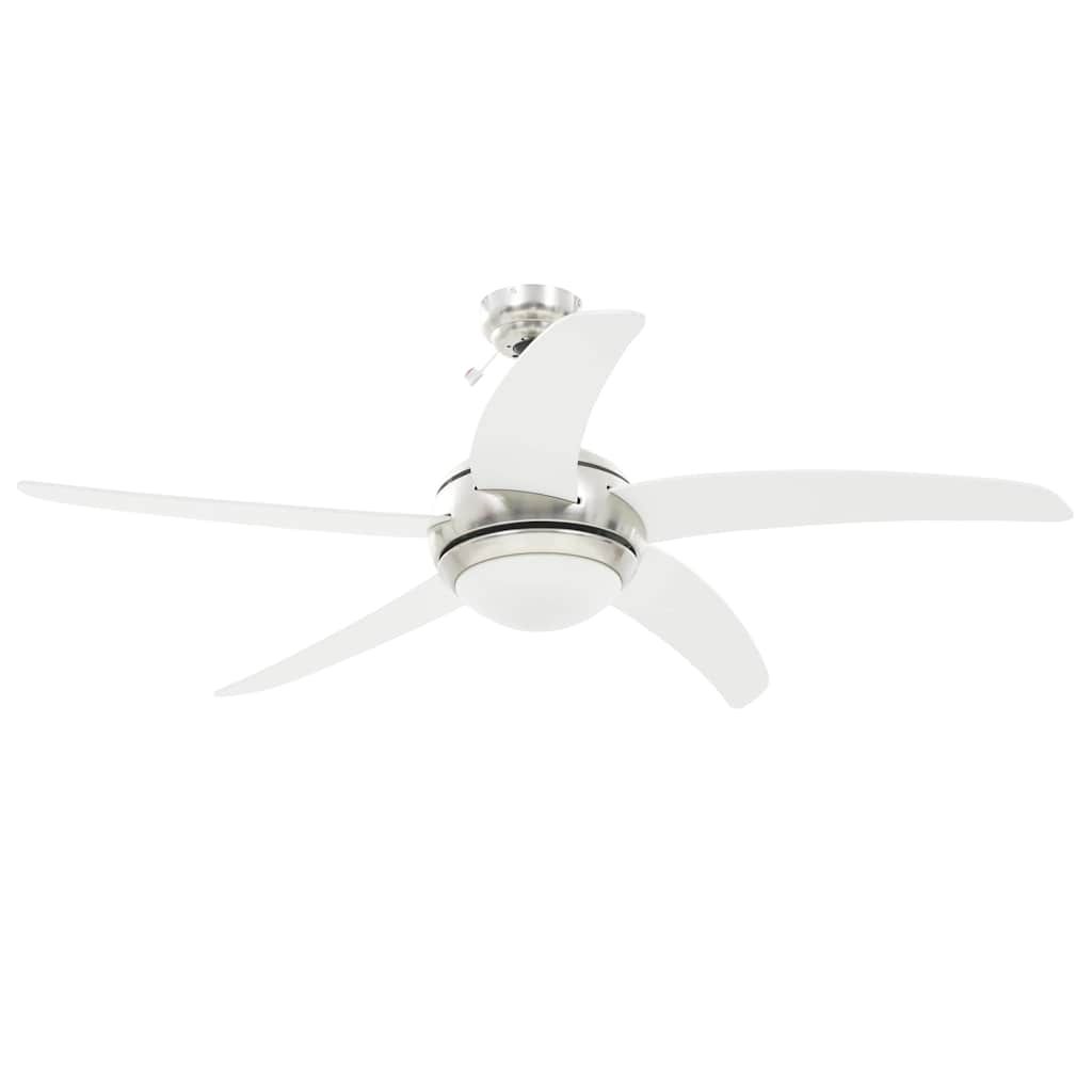 Dekorativer Deckenventilator mit Beleuchtung 128 cm Weiß
