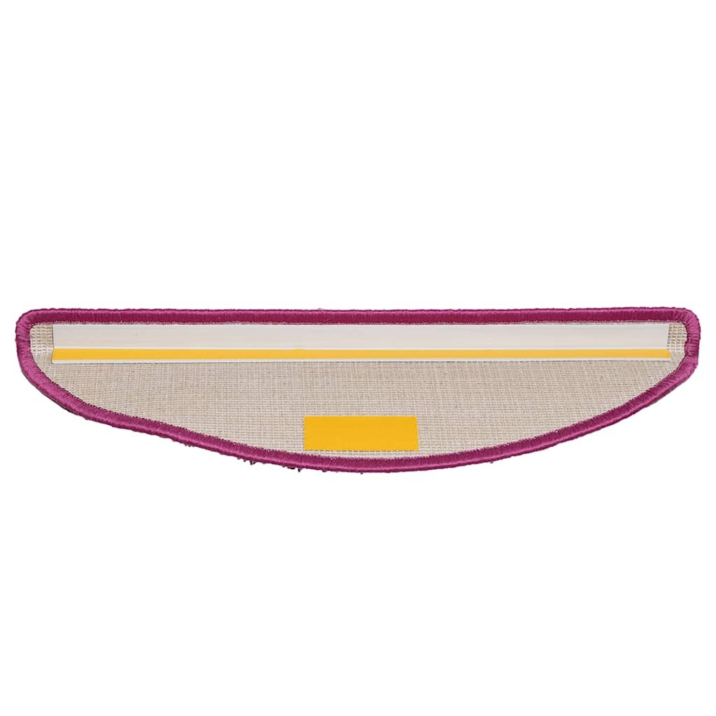 Stufenmatten 15 Stk. 56x17x3 cm Violett Halbrund