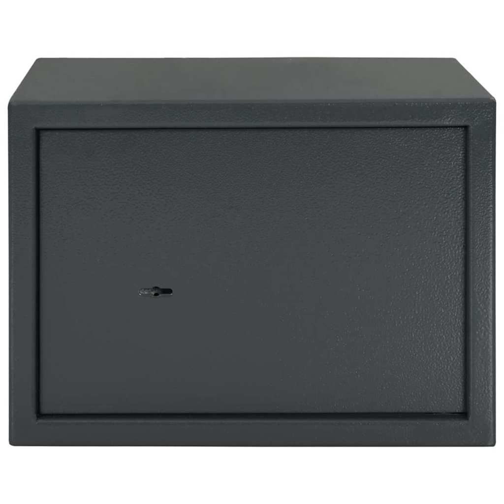 Safe Box mit Schloss Dunkelgrau 35 x 25 x 25 cm Stahl