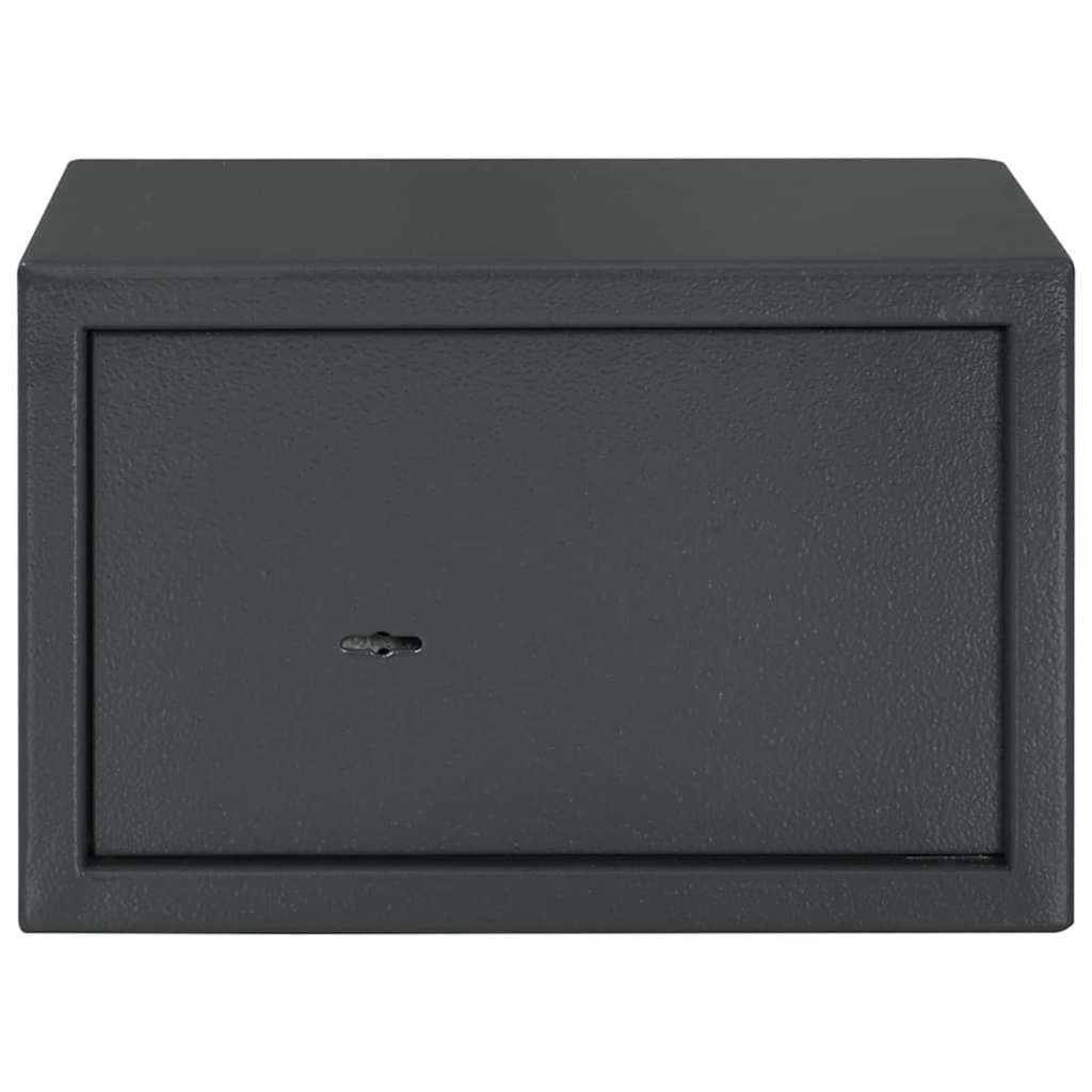 Safe Box mit Schloss Dunkelgrau 31 x 20 x 20 cm Stahl