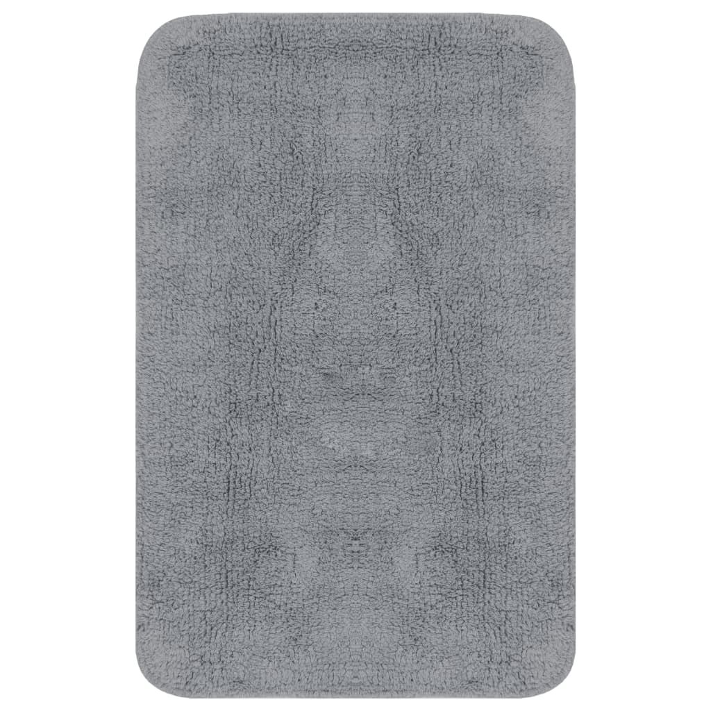 Badematten-Set 3-tlg. Stoff Grau