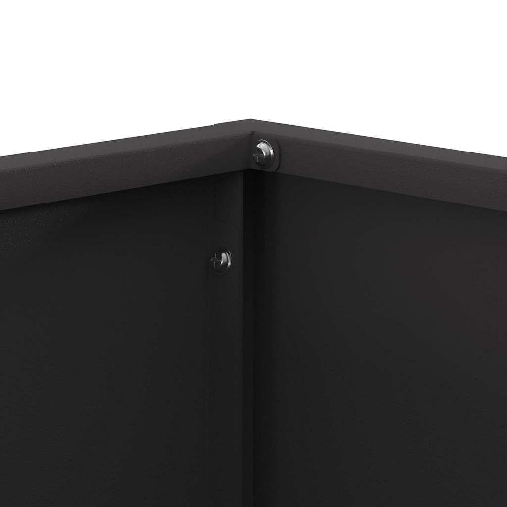 Feuerstelle Schwarz 40 x 40 x 35 cm Wetterfeststahl
