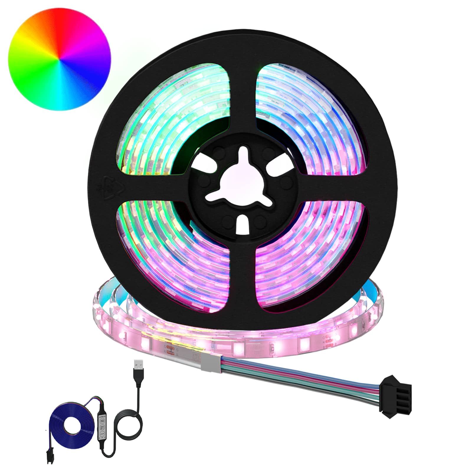 LED-Streifen 2 stk. Schwarz und Transparent