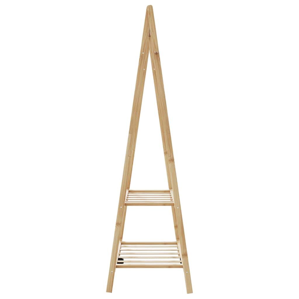 Kleiderständer mit Ablagen 96x45,5x150,5 cm Bambus