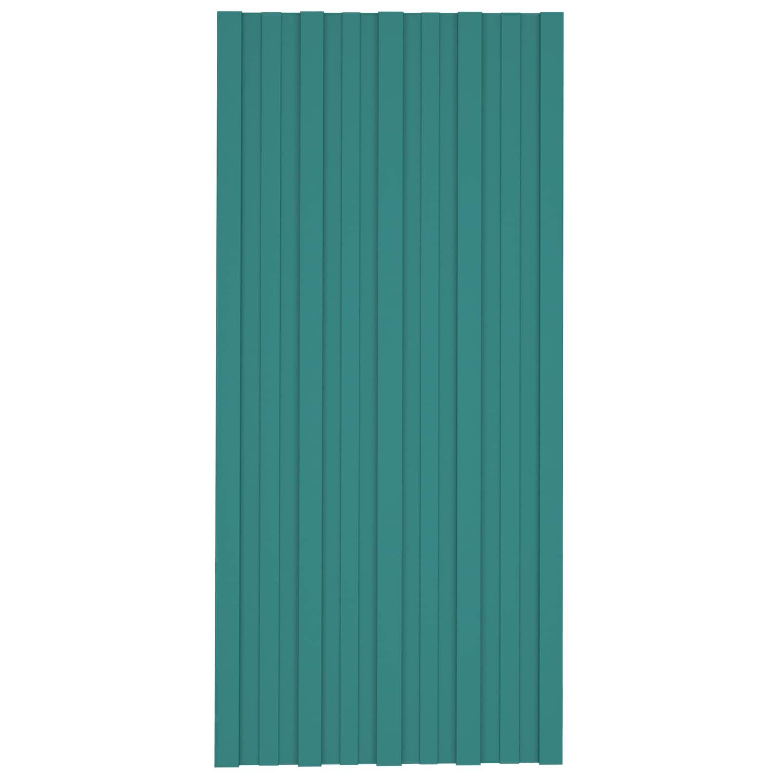 Dachpaneel 36 pcs Grün 100 x 45 cm Verzinkter Stahl