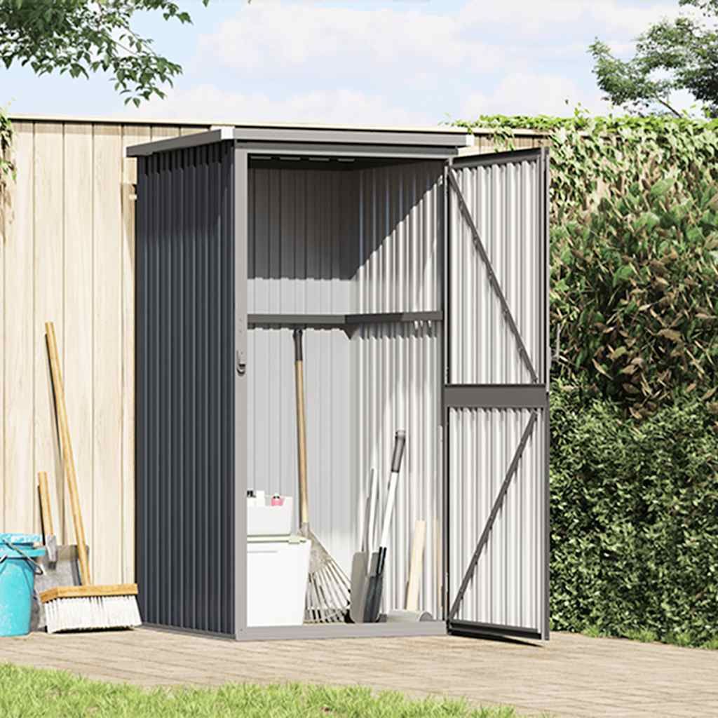 Gerätehaus Anthrazit 88x89x161 cm Verzinkter Stahl