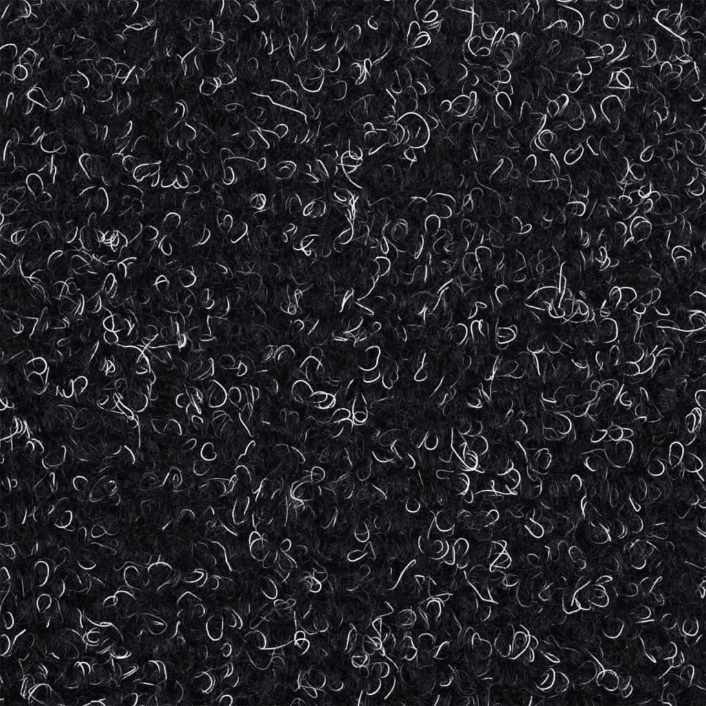 Stufenmatten Selbstklebend 15 Stk. 56x17x3 cm Schwarz Halbrund