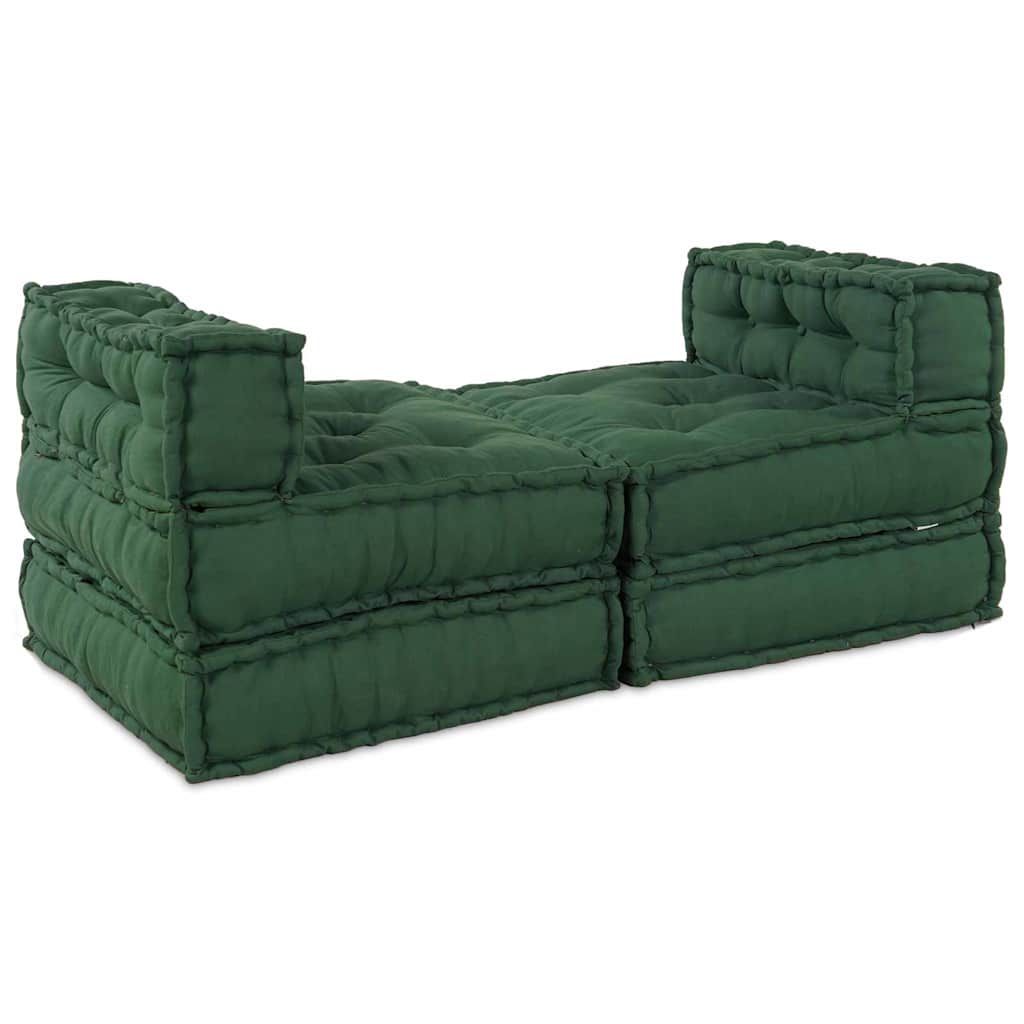 Modulare Sofagarnitur 4 pcs Grün Stoff