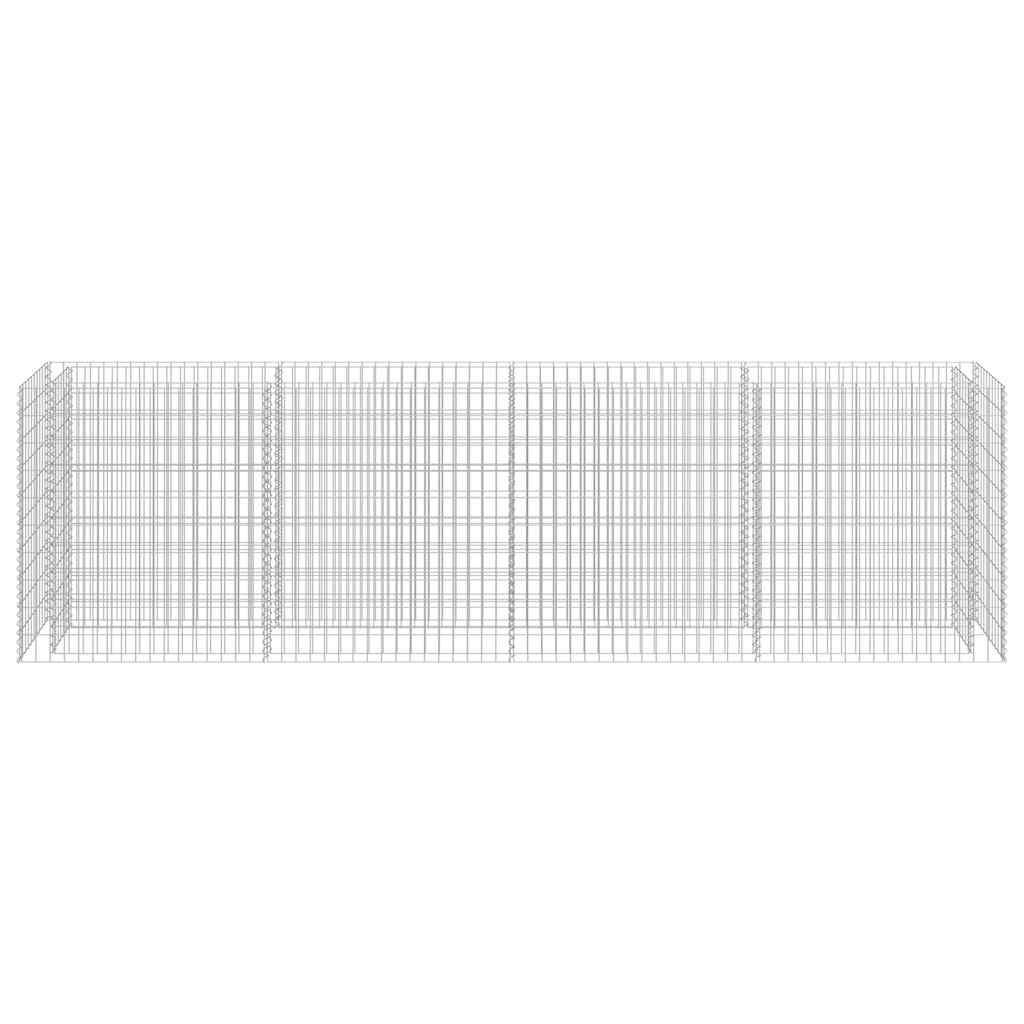 Gabionen-Hochbeet Verzinkter Stahl 360×50×100 cm