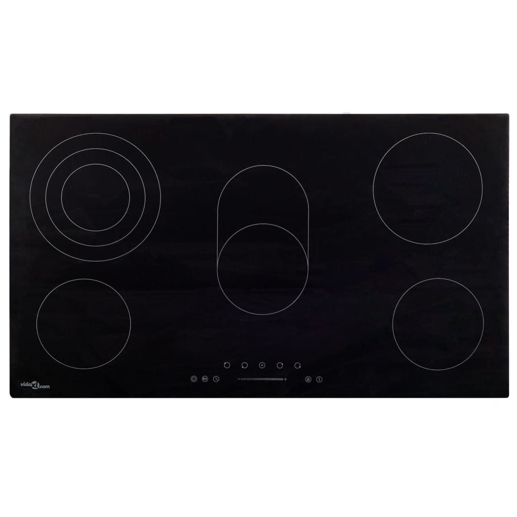 Glaskeramik-Kochfeld mit 5 Platten Touch Control 77 cm 8500 W