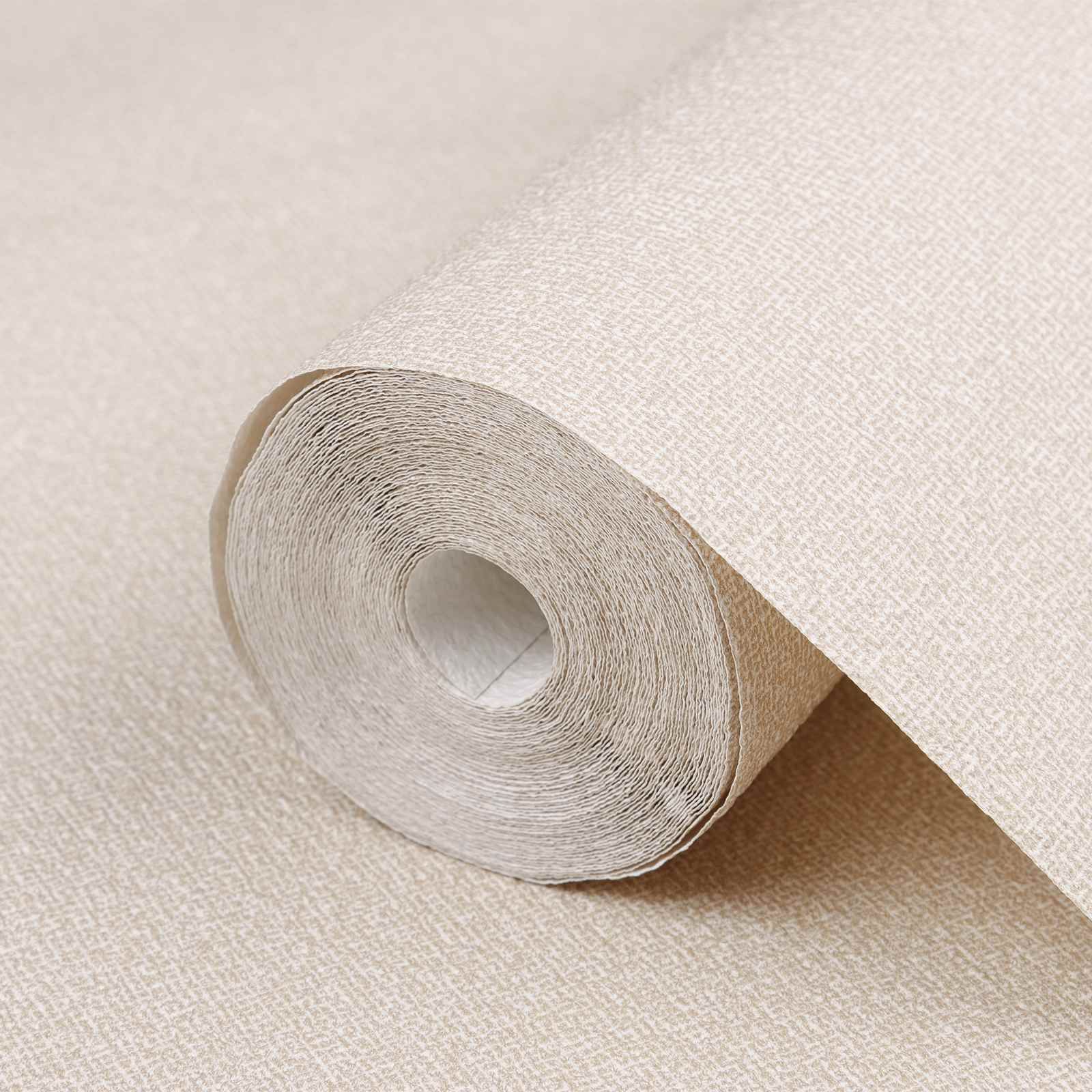 3D Solid Tapete Gestreift Beige 10 x 0,53 m Vliesstoff