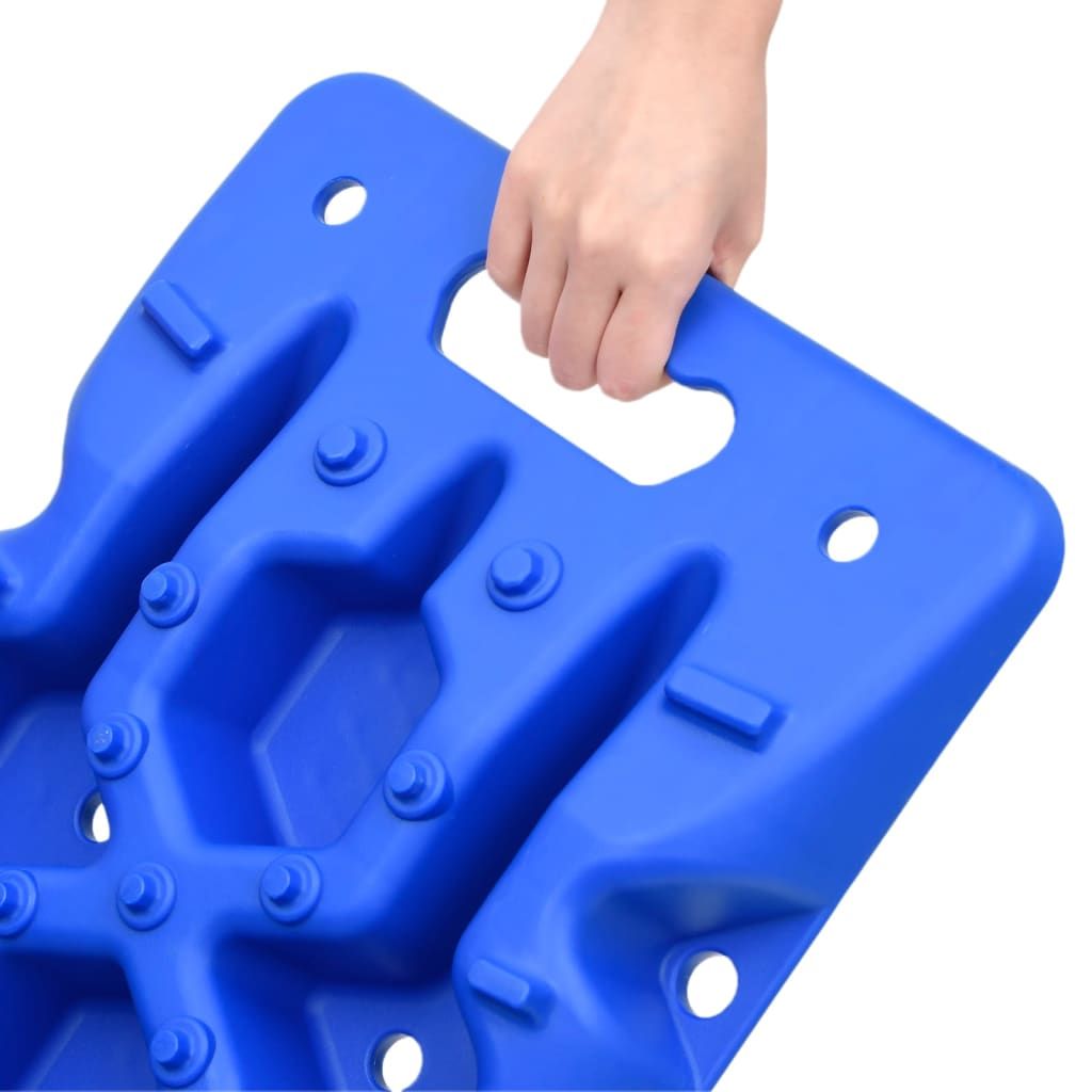 Traktionsmatten 2 Stk. Blau 107x31x7 cm Nylon