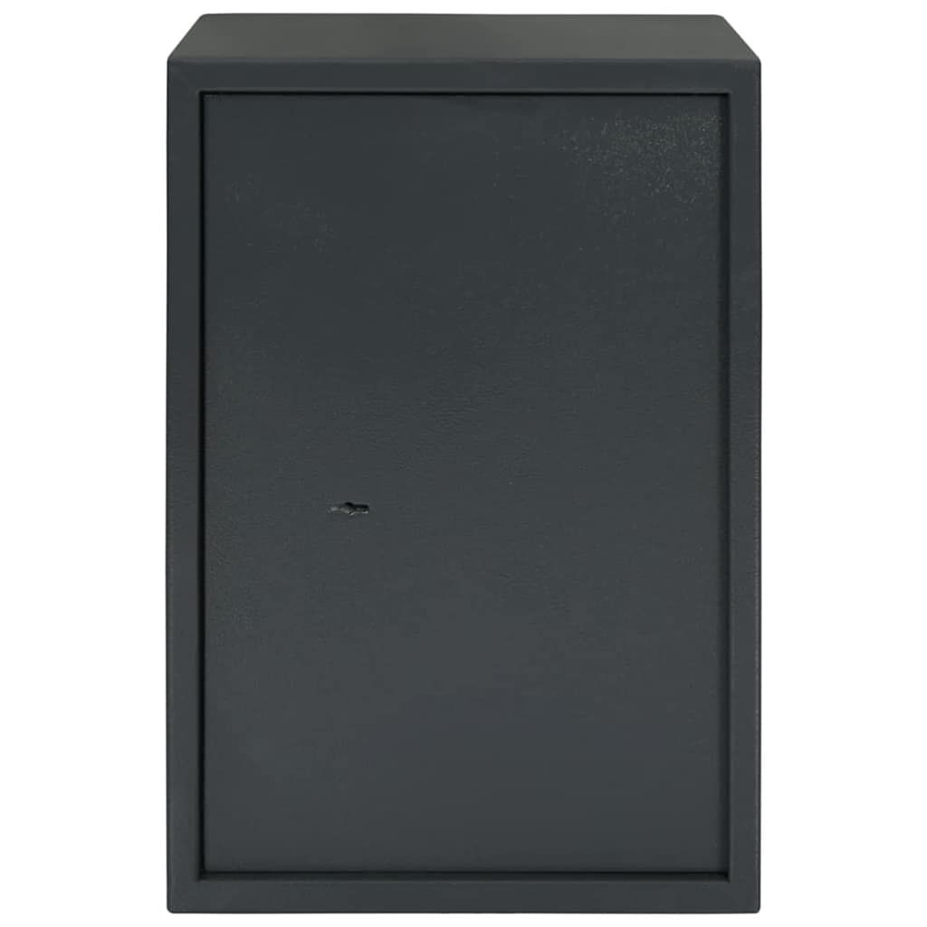 Safe Box mit Schloss Dunkelgrau 35 x 31 x 50 cm Stahl