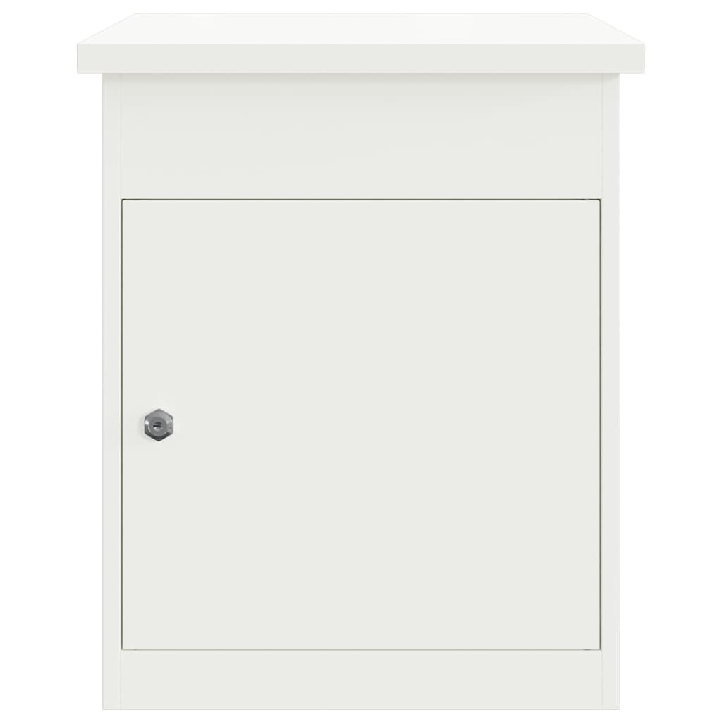 Paketdrop-Box mit Speicher mit Tür Weiß 47,5 x 38 x 59 cm Stahl