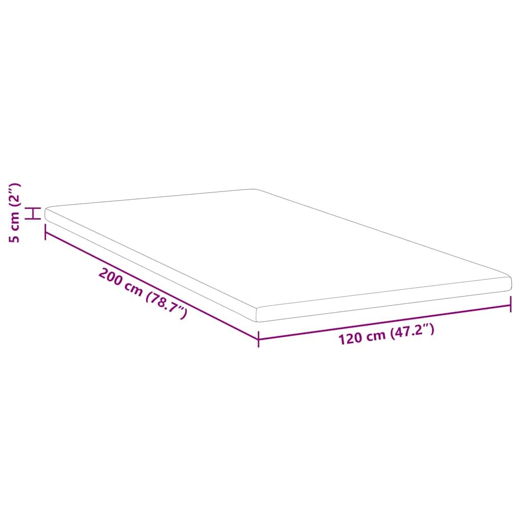 Kokosnuss Topper Weiß 120 x 200 cm Jacquard-Stoff