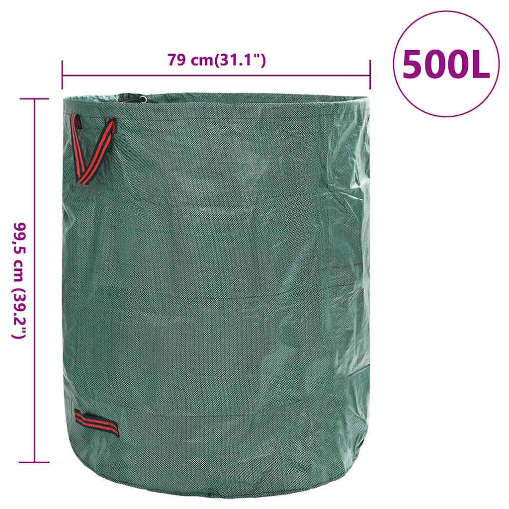 Gartenmüllsäcke 12 stk. 500 l Grün Polypropylen