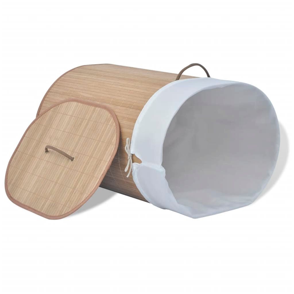 Bambus-Wäschekorb Oval Natur