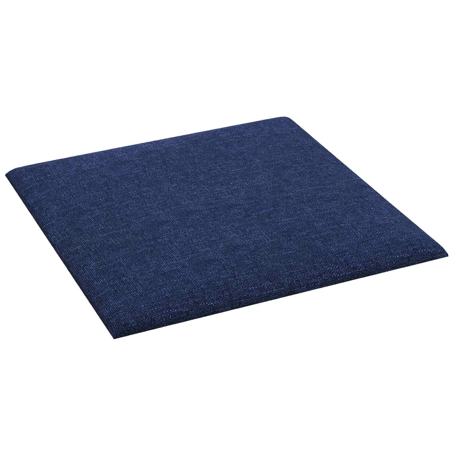 Wandkopfteilen 12 pcs Blau 30 x 30 cm Stoff