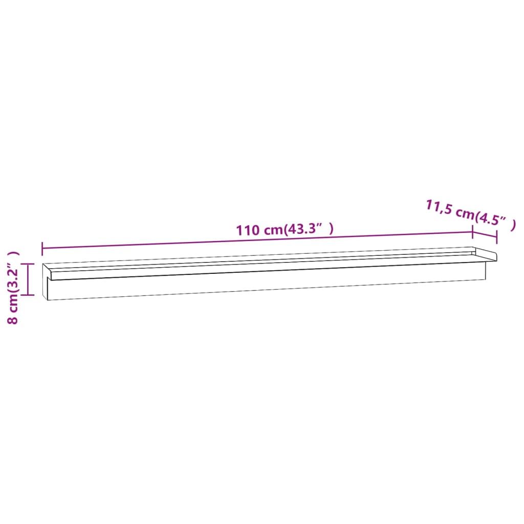 Pool-Wasserfall Rechteckig Edelstahl 110 cm