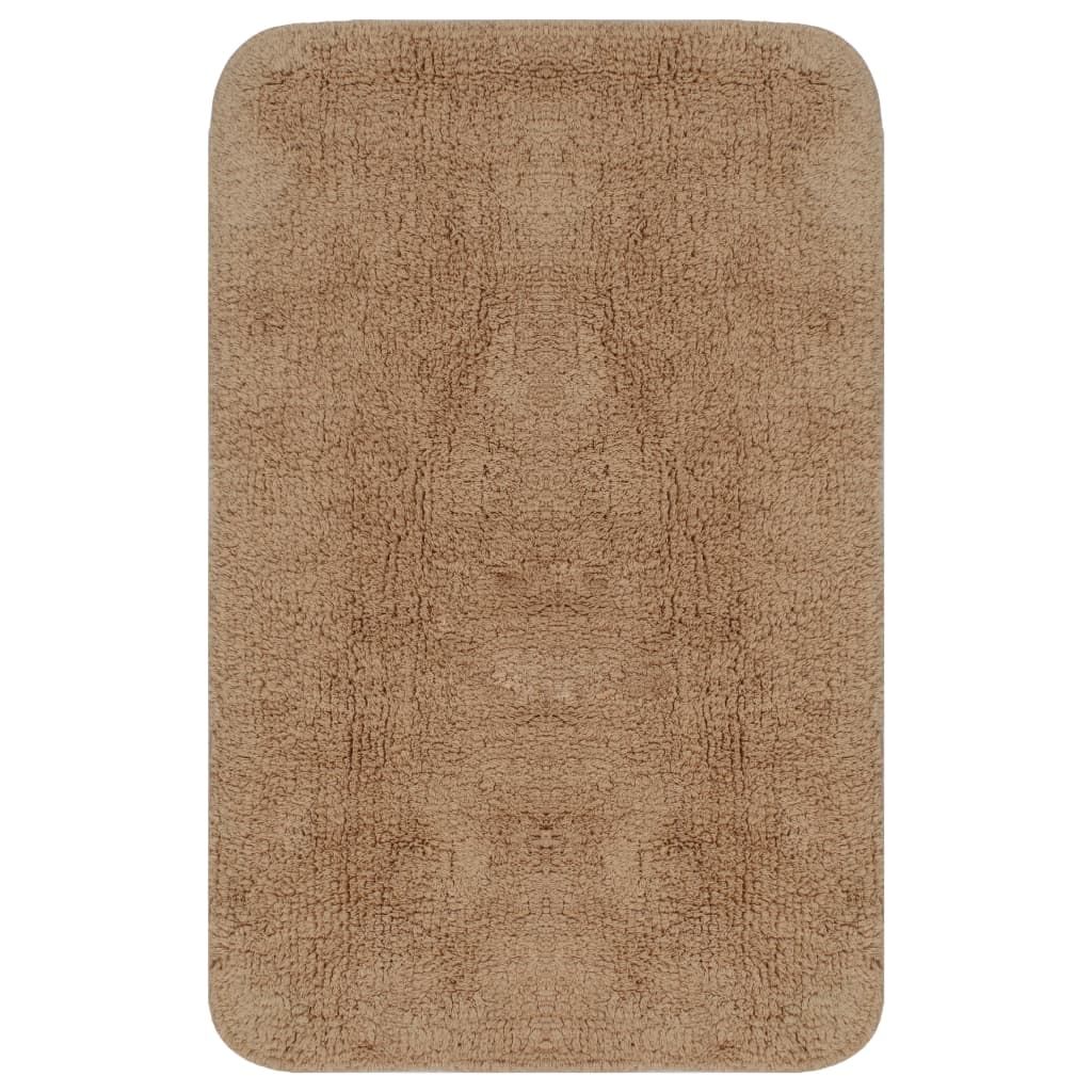 Badematten-Set 2-tlg. Stoff Beige