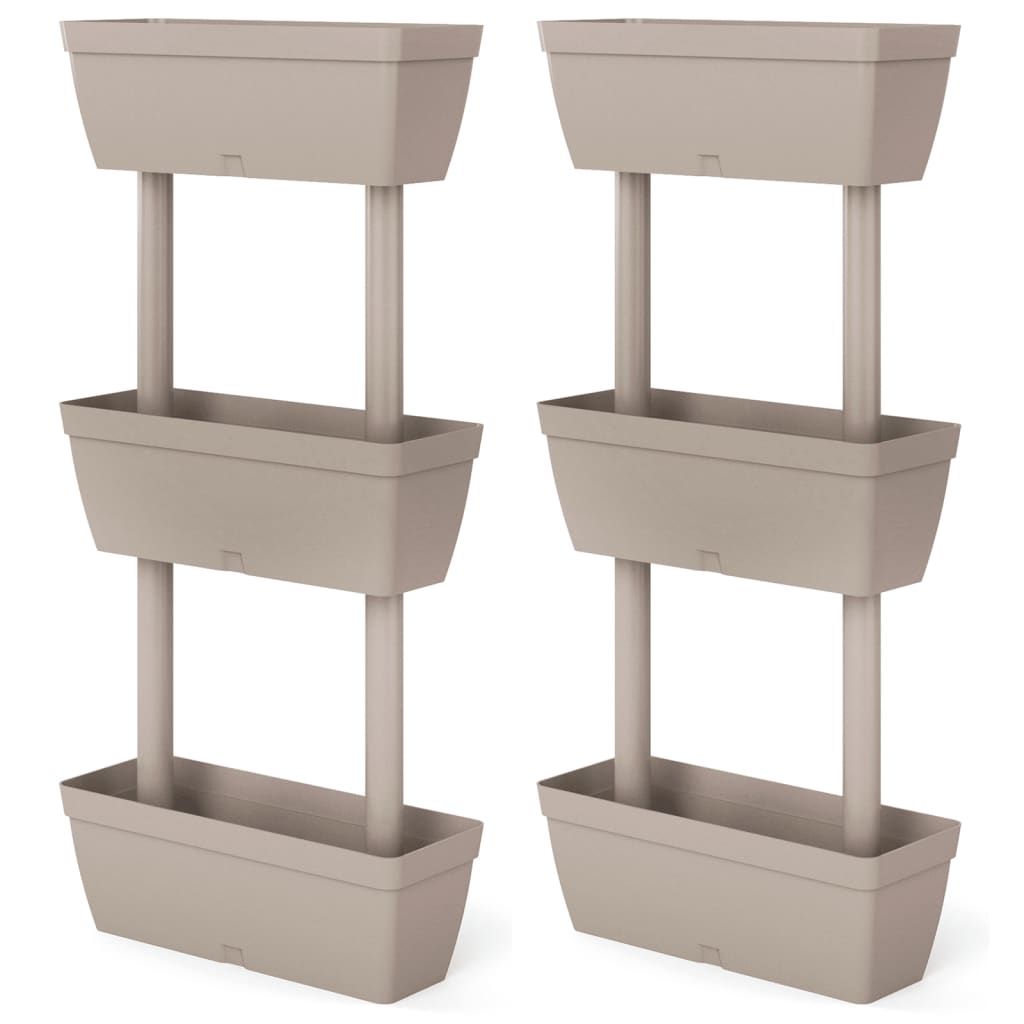 Pflanzkübel 6-tlg. 100 cm Taupe