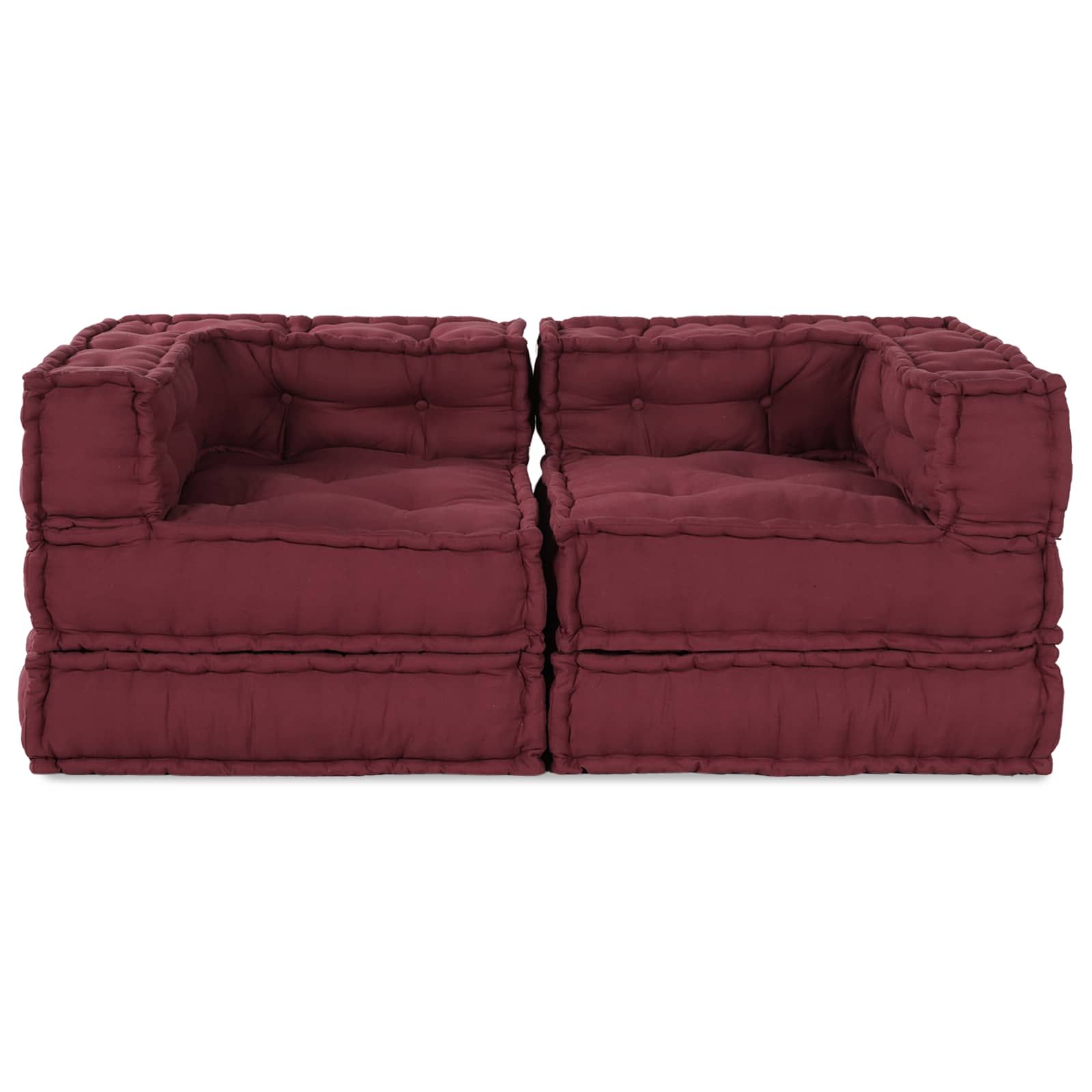 Modulare Sofagarnitur 2 pcs Kastanienbraun 140 x 70 x 56 cm