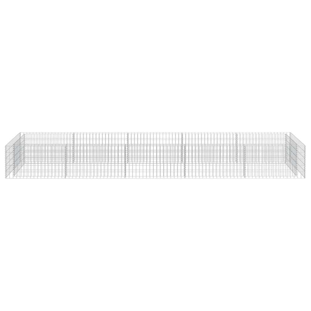 Gabionen-Hochbeet Verzinkter Stahl 450×90×50 cm