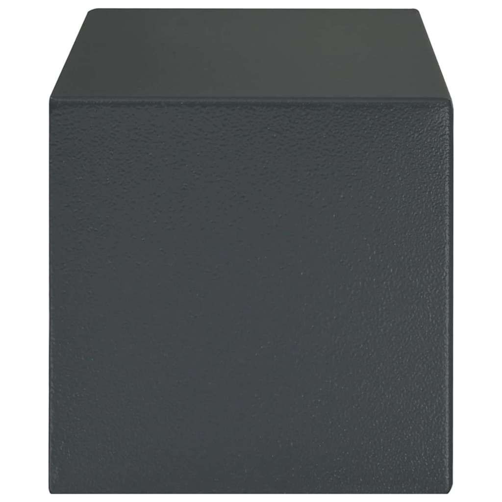 Safe Box mit Schloss Dunkelgrau 31 x 20 x 20 cm Stahl