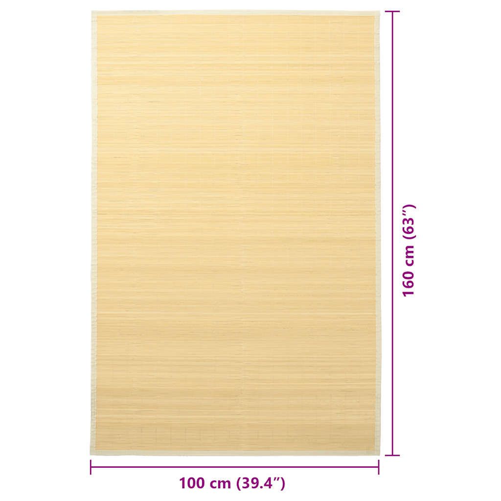 Teppich Bambus 100 x 160 cm Natur
